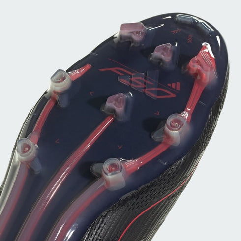 Adidas F50 Elite Laceless FG Stealth Victory - Core Black/Iron Metal/Lucid Red