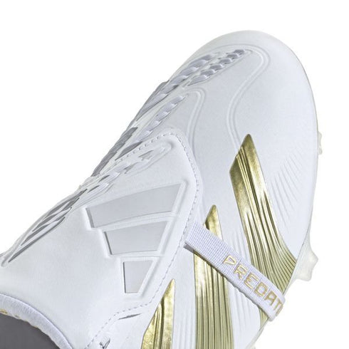 Adidas Predator Elite Fold-over Tongue FG Day Spark - Footwear White/Gold Metallic/Footwear White