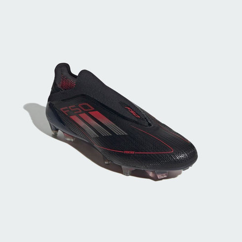 Adidas F50 Elite Laceless FG Stealth Victory - Core Black/Iron Metal/Lucid Red