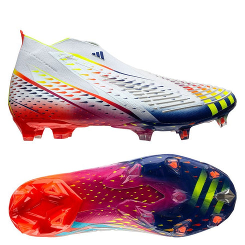 Adidas Predator Edge + FG Al Rihla - Footwear White/Solar Yellow/Power Blue