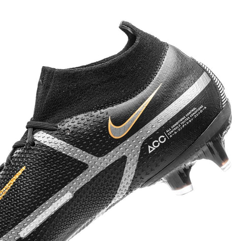 Nike Phantom GT 2 Elite DF FG Shadow - Black/Metallic Dark Grey/Metallic Gold