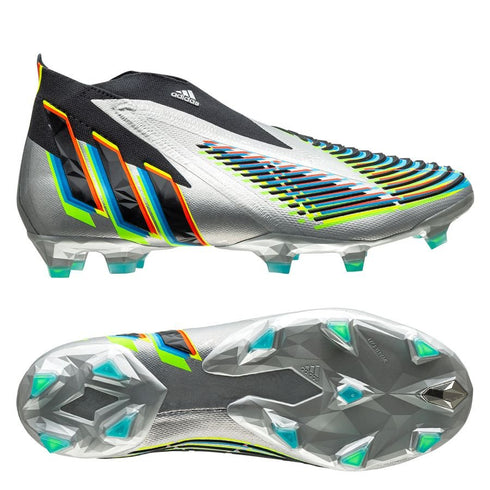 Adidas Predator Edge + FG Beyond Fast - Silver Metallic/Core Black/Solar Green