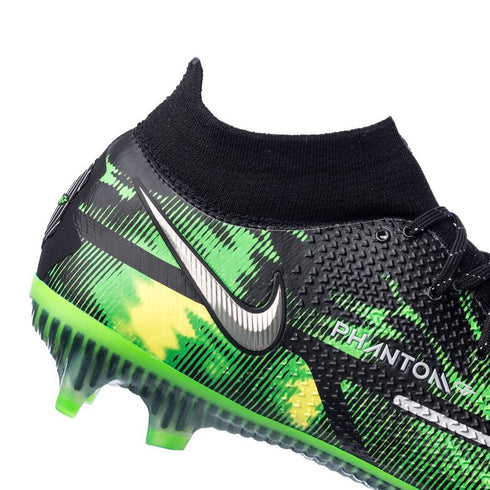 Nike Phantom GT 2 Elite DF FG Shockwave – Black/Metallic Platinum/Green Strike