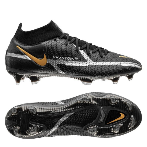Nike Phantom GT 2 Elite DF FG Shadow - Black/Metallic Dark Grey/Metallic Gold