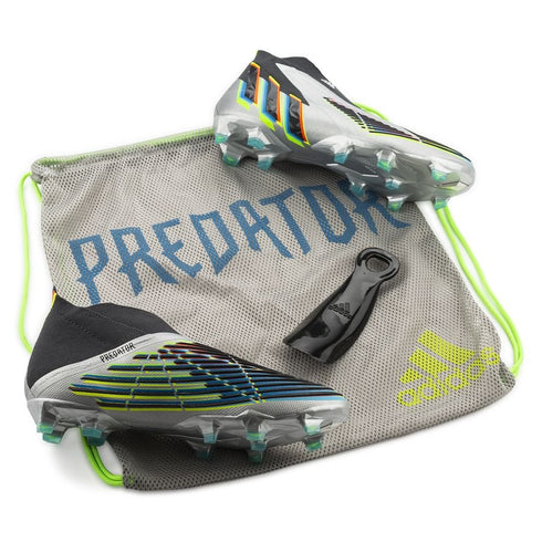 Adidas Predator Edge + FG Beyond Fast - Silver Metallic/Core Black/Solar Green