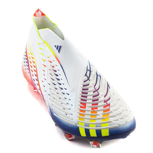 Adidas Predator Edge + FG Al Rihla - Footwear White/Solar Yellow/Power Blue