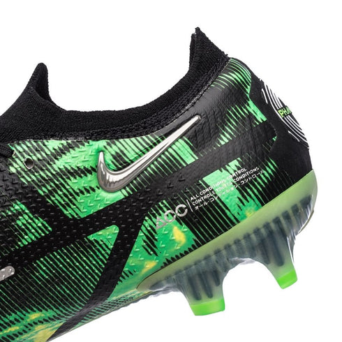 Nike Phantom GT 2 Elite FG Shockwave - Black/Metallic Platinum/Green Strike