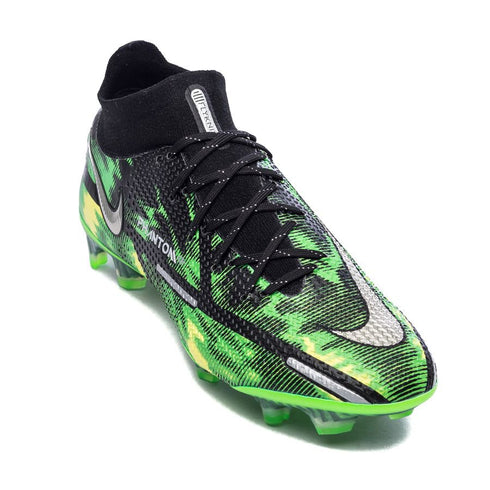 Nike Phantom GT 2 Elite DF FG Shockwave – Black/Metallic Platinum/Green Strike