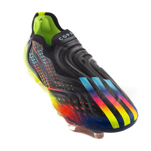 Adidas Copa Sense + FG Al Rihla - Core Black/Bright Cyan/Solar Yellow