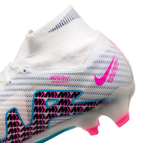 Nike Air Zoom Mercurial Superfly Elite 9 FG Blast - White/Baltic Blue/Pink Blast/Indigo Haze